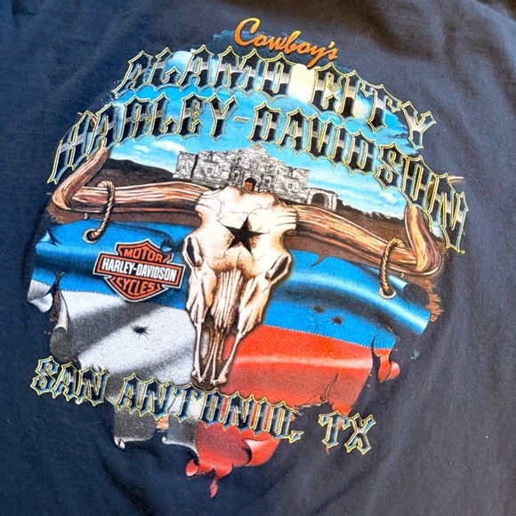 Harley-Davidson 2014 San Antonio, TX Long Sleeve Shirt Black Large - Picture 4 of 4